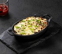 Запеченный рис с говядиной и овощами