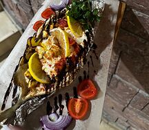 Форель с овощами