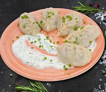 Манты со шпинатом