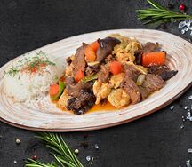 Моширу говядина с овощами по-китайски