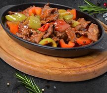 Баранина с овощами