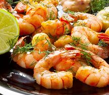 Королевские креветки в чесночном соусе