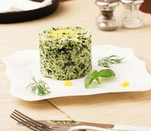 Рис со шпинатом