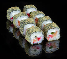 Горячий ролл с крабом