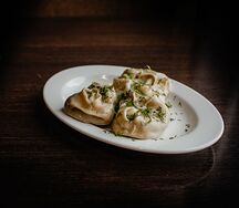 Жареные манты с говядиной