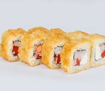 Жареный ролл с креветкой