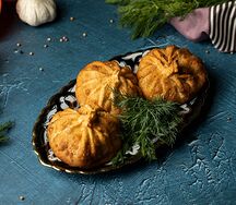 Жареные манты с говядиной