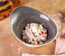 Овощной салатик со сметаной