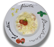 Фетучини с креветками