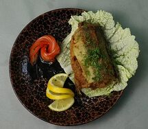 Жареный минтай