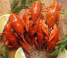 Раки варёные крупные