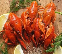 Раки варёные крупные