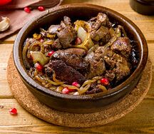 Куриная печень по-грузински
