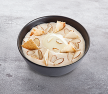 Десерт гурьевский со сгущённым молоком и орешками