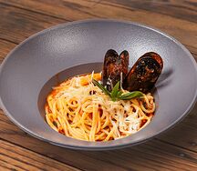 Спагетти с морепродуктами