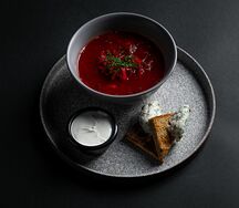 Борщ со смальцем