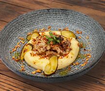 Бефстроганов с картофельным пюре