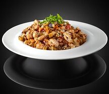 Тяхан с курицей