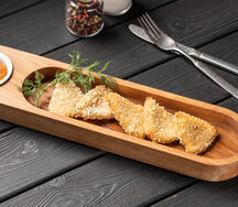 Жареный сулугуни с абрикосовым джемом