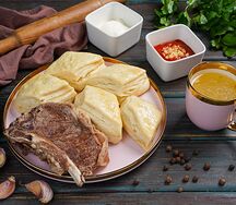 Аварский хинкал с отварным мясом