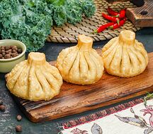 Жареные хинкали с грибами