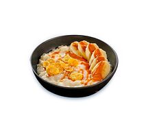 Каша с бананом и карамелью