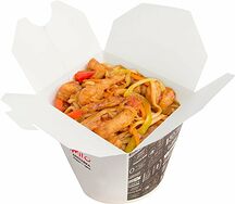 Удон с курицей и соусом Цую