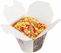 Тяхан со свининой в сливочно-чесночном соусе