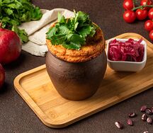 Лобио по-имеретински с гурийской капустой и мчади