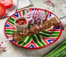 Шашлык из говяжьей печени