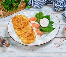 Драники с лососем