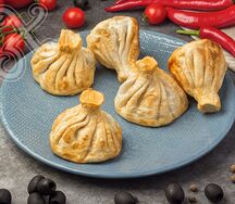 Хинкали жареные с говядиной