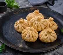 Хинкали жареные с курицей