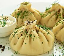 Хинкали отварные с курицей