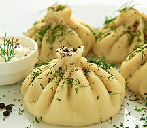 Хинкали отварные с говядиной