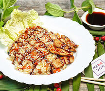 Основа, рис с овощами в соусе на выбор