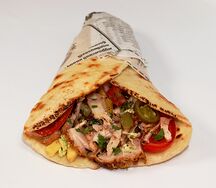 Лошик-гирос на углях со свининой