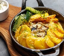 Скоблянка с цыпленком и грибами