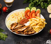 Шаурма на тарелке