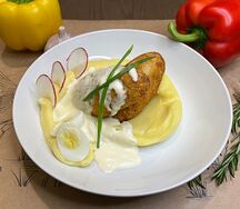 Зразы щучьи с картофельным пюре