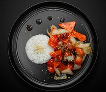 Овощи Вок в кисло-остром соусе