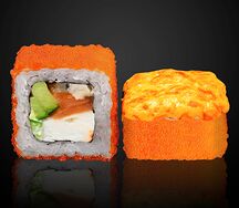 Запеченный острый ролл с угрем 