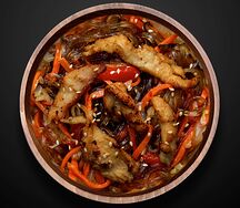 Харусаме с курицей в китайском соусе