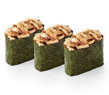 3 острых суши с угрем