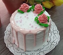 Пирожное Клубничное творожно-йогуртовое