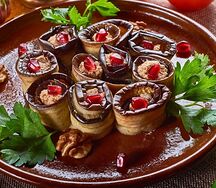 Рулетики из баклажанов