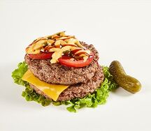 Бургер Папа мясника в листьях