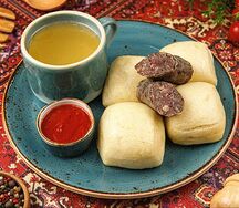 Хинкал Аварский с сушеной колбасой