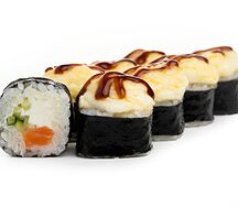 Ролл Запечённый с лососем в соусе терияки