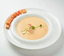 Крем-суп сырный с креветками